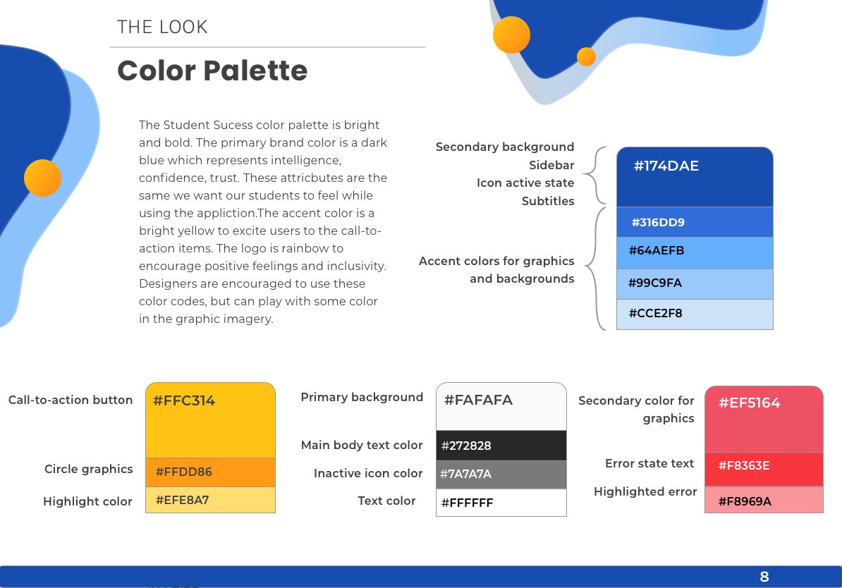 Style guide page 6: Color palette