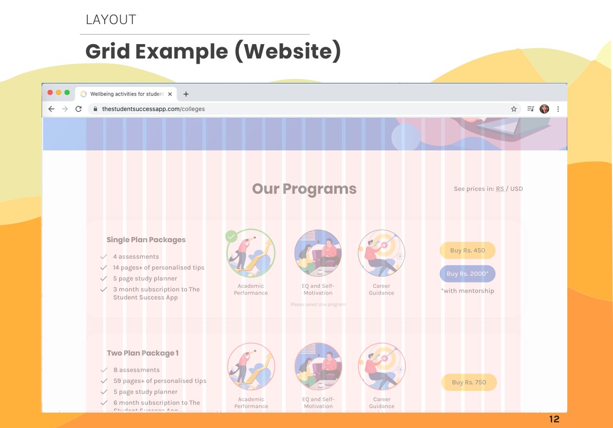 Style guide page 10: Grid example
